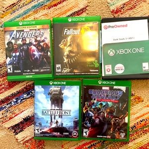 Fallout 76, Battlefront, Guardians of the Galaxy, Dark Souls 3, Avengers Deluxe